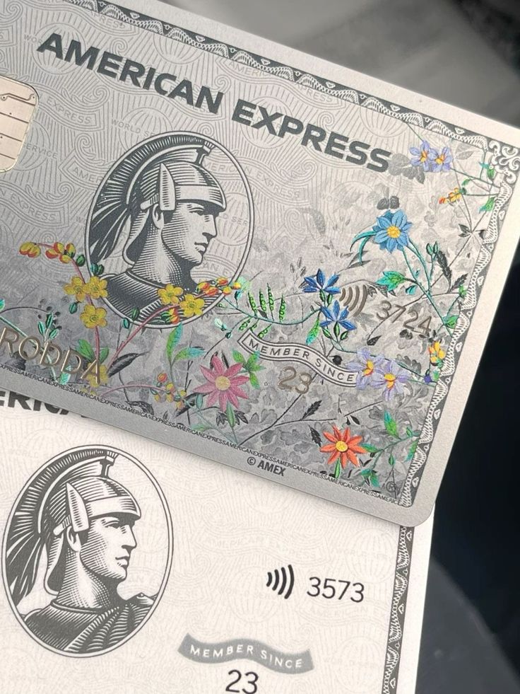carte AMEX PLATINUM FLOWE avec 50 billets de 100 dollars