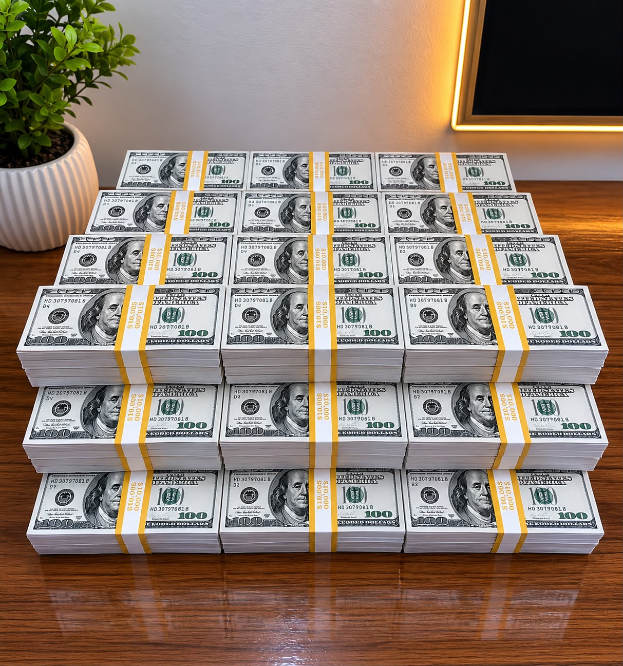 200ps 100$ / 4 bundle of 50 banknotes for decoration