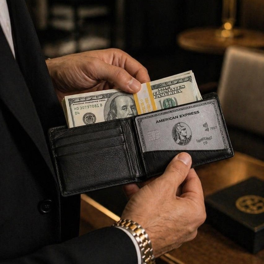 Carte AMEX Platinum avec 50 billets de 100 dollars
