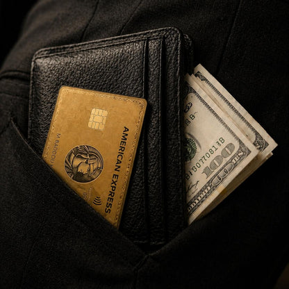Carte AMEX Gold avec 50 billets de 100 dollars