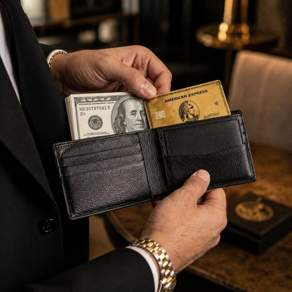 Carte AMEX Gold avec 50 billets de 100 dollars